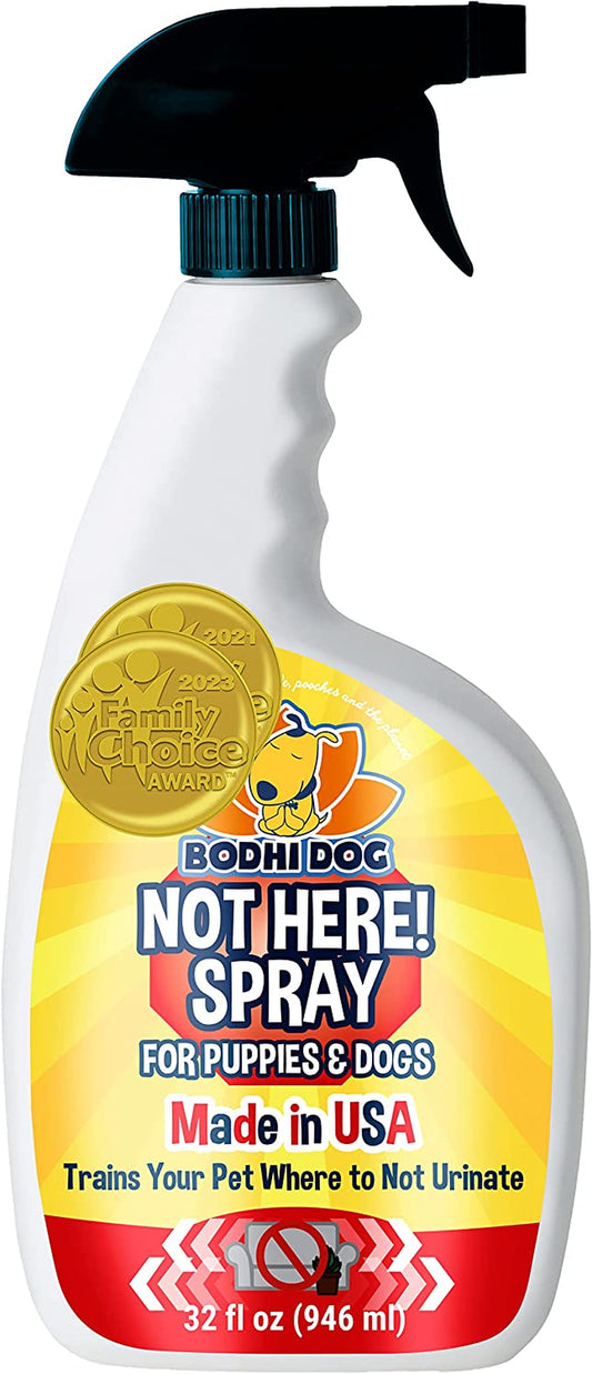 Bodhi Dog Not Here! Spray | Trains Your Pet Where Not to Urinate | Training Corrector for Puppies & Dogs | for Indoor & Outdoor Use | No More Marking | Made in the USA (32 Ounce)