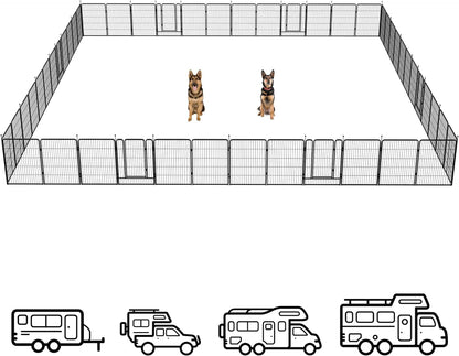 FXW Instant Dog Playpen Designed for RV Trips, 40" Height for Large Dogs│Patented