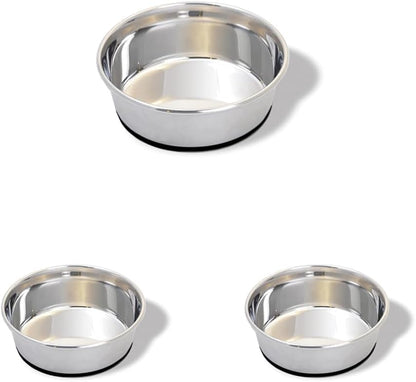 Van Ness Pets Medium Stainless Steel Dog Bowl, 48 OZ (Pack of 3)