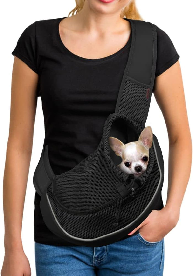 YUDODO Pet Dog Sling Carrier Breathable Mesh Travel Safe Sling Bag Carrier for Dogs Cats