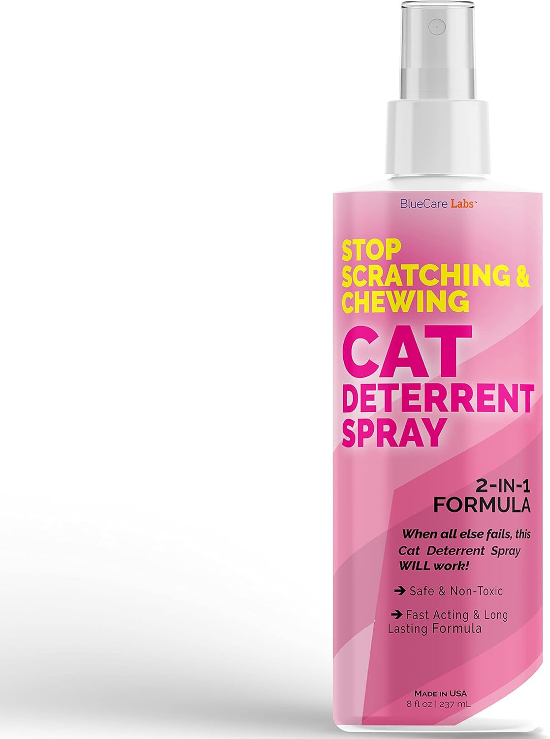 Cat Deterrent Spray with Rosemary Oil, Lemongrass & Cinnamon to Stop Cat Scratching Furniture, Plants, Floors and More - Non-Toxic - Made in USA