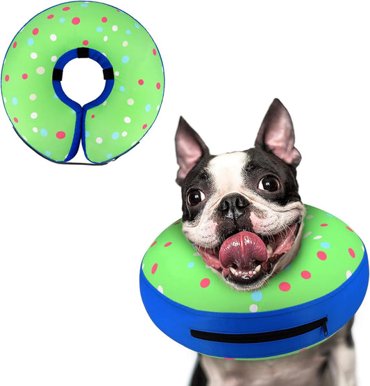 Supet Inflatable Dog Cone Collar Recovery Head Cone, Dog Neck Donut Collar Recovery E Collars for Dogs Dog Donut Collar after Surgery