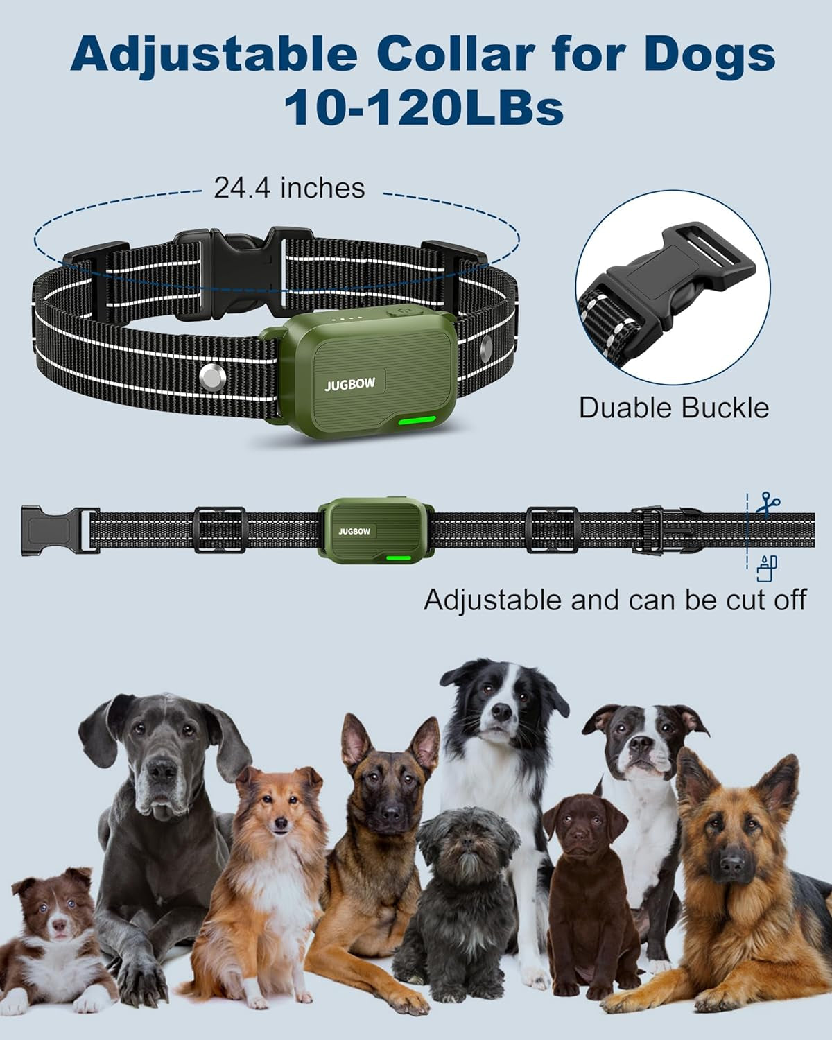 Dog Shock Collar 2 Dogs (10-120Lbs) - 3300FT Dog Training Collar with Remote IPX7 Waterproof Electric Collar with 4 Training Modes, Security Lock, Rechargeable E-Collar for All Breeds, Sizes