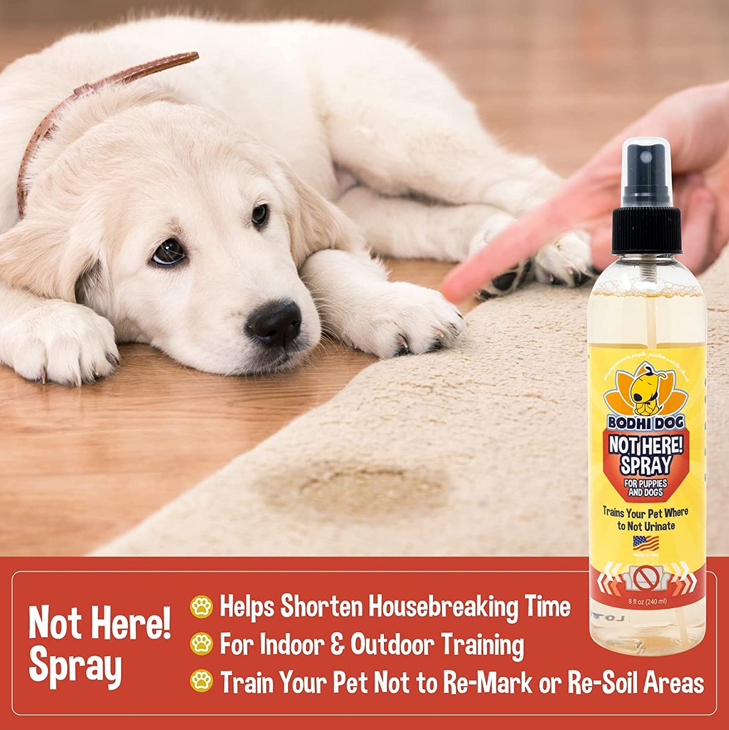 Bodhi Dog New Bitter 2 in 1 No Chew & Hot Spot Spray | Natural Anti-Chew Remedy Better than Bitter Apple | Safe on Skin, Wounds and Most Surfaces | Made in USA (8 Fl Oz)