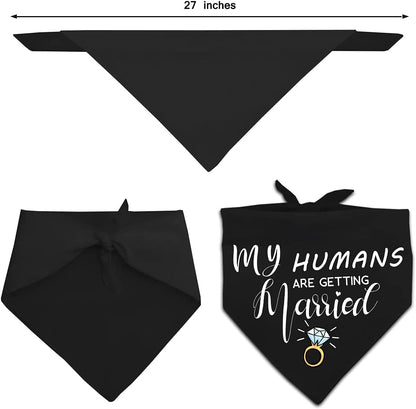 Engagement Gifts, My Humans are Getting Married She Said Yes Dog Bandana for Wedding Engagement Photos, Bridal Shower Gift,Dog Wedding Outfit, Dog Engagement Announcement, Bride to Be Gifts