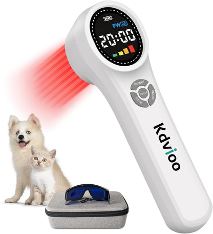 Cold Laser Therapy Device for Dogs, 16pcs 660nm & 4pcs 810nm & 4pcs 980nm Infrared Red Light Therapy Machine for Pain Relief, Arthritis, Spinal, Promote Blood Circulation, for Pets