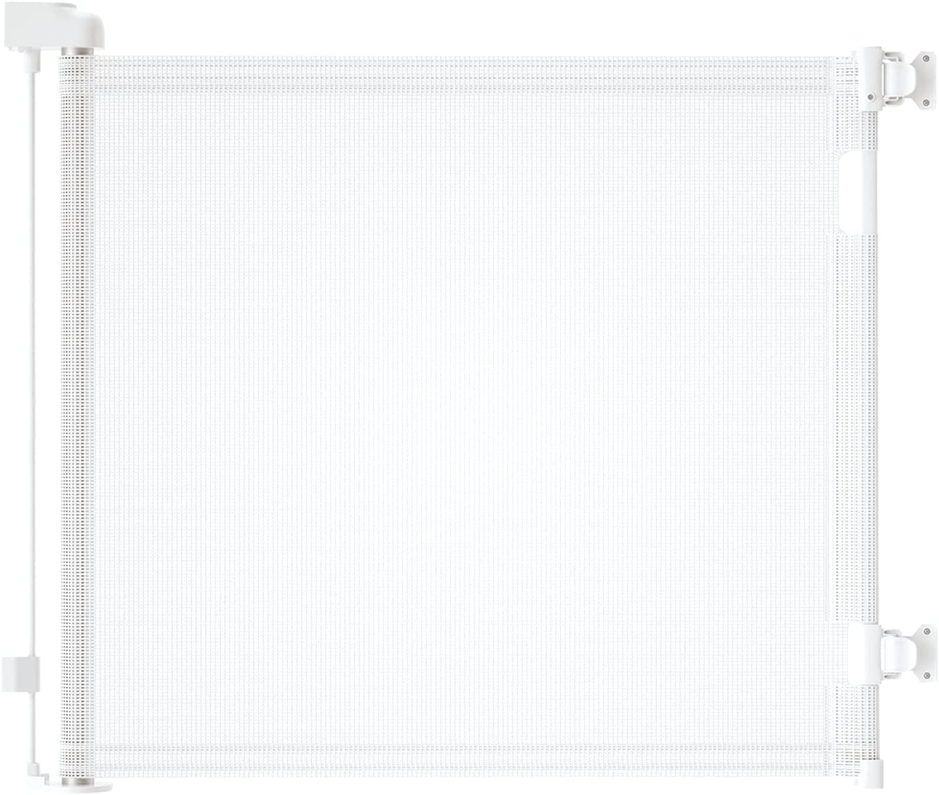 Retractable Baby Gate, Mesh Baby Gate or Mesh Dog Gate, 33" Tall, Extends up to 71" Wide, Child Safety Gate for Doorways, Stairs, Hallways, Indoor/Outdoor (33"X71",White)