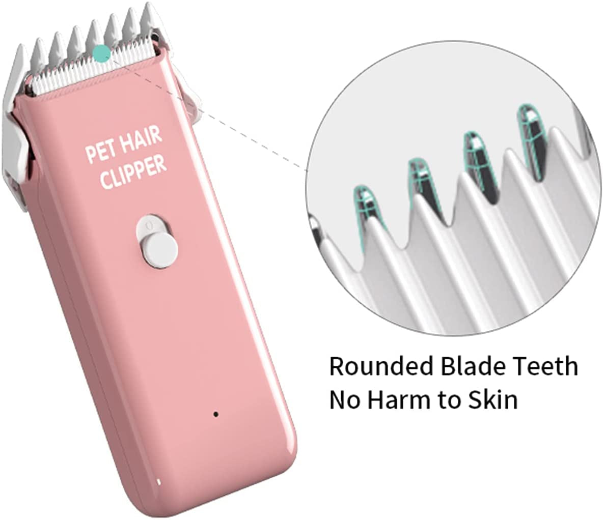 Replaceable Charging Cable&Standard Size Ceramic Blade Set,Pet Dog Hair Clipper Cat Trimmer Used Blade