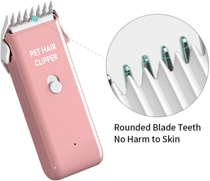 Replaceable Charging Cable&Standard Size Ceramic Blade Set,Pet Dog Hair Clipper Cat Trimmer Used Blade