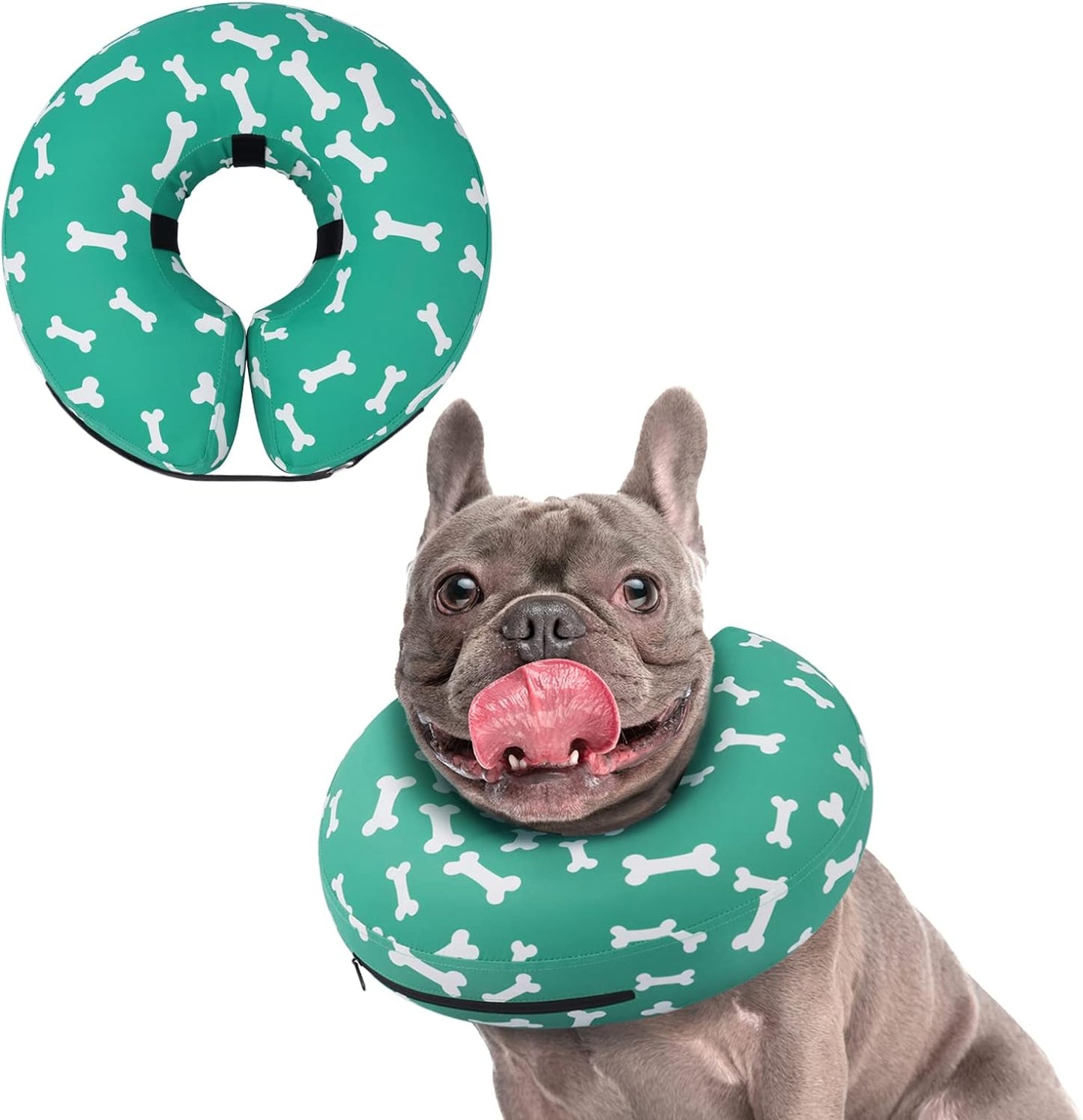 Supet Inflatable Dog Cone Collar Alternative after Surgery, Dog Neck Donut Collar Recovery E Collar, Soft Dog Cone for Small Medium Large Dogs