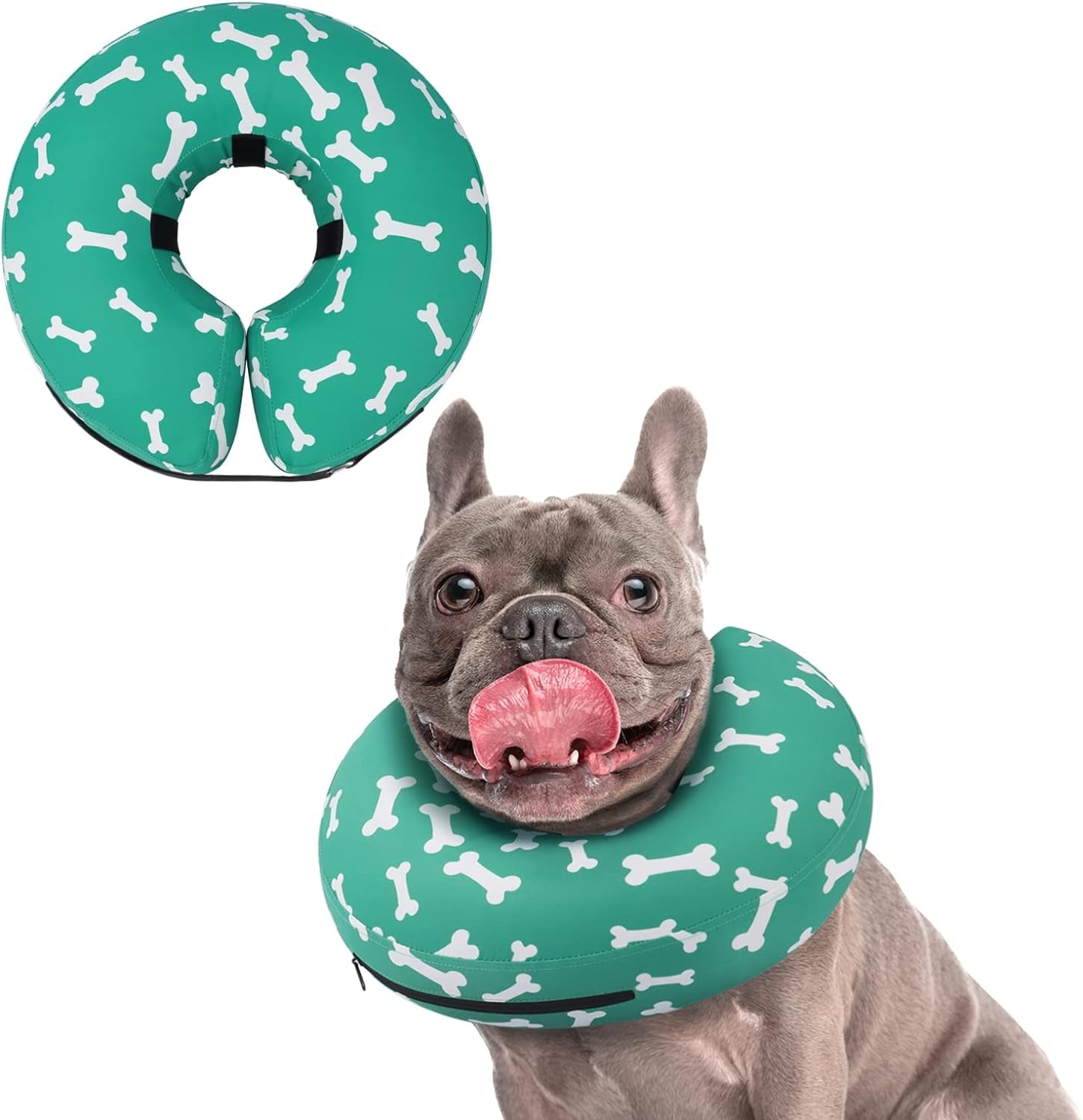 Supet Inflatable Dog Cone Collar Alternative after Surgery, Dog Neck Donut Collar Recovery E Collar for Post Surgery, Soft Dog Cone for Small Medium Puppies Cats