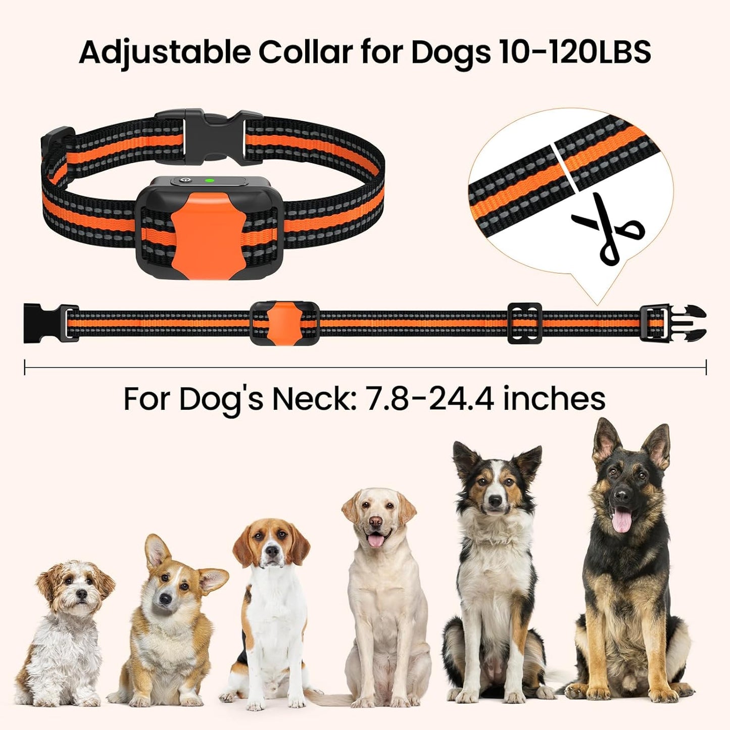 Dog Shock Collar - Dog Training Collar with Remote 3300Ft, Shock Collar for Large Medium Small Dogs 8-120Lbs, Waterproof Electric Collar Rechargeable E Collar with Beep, Vibration, Safe Shock