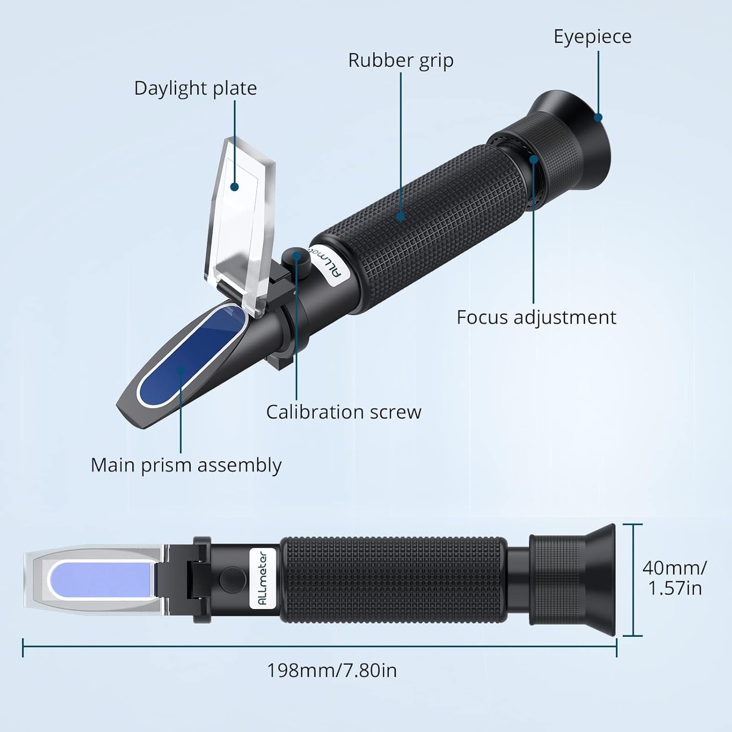 Salinity Refractometer Saltwater Aquariums Dual Scale 0-100 PPT & Specific Gravity 1.000-1.070 Salinity Tester Meter with ATC Function for Marine Monitoring,Fish Farming,Pool Hydrometer