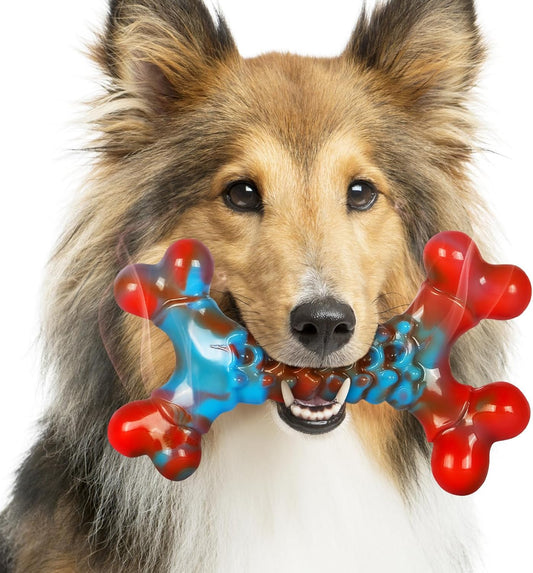 Dog Chew Toys for Aggressive Chewers Tough Dog Toys, Almost Indestructible Dog Toy for Teething, Aggressive Chewers for Large Medium Dogs, Tough Chew Toys for Dogs for Boredom