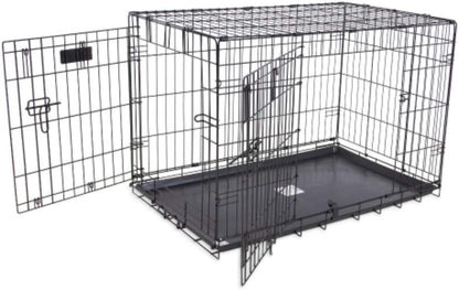 Precision Pet Products Two Door Provalue Wire Dog Crate, 42 Inch, for Pets 70-90 Lbs, with 5-Point Locking System