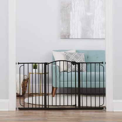 Regalo Home Accents Extra Tall Gate, Includes Two 4-Inch Extension Kit, Extends to 39.5" & Easy Step Extra Tall Arched Décor Walk Thru Baby Gate, Includes 4-Inch Extension Kit, 4 Pack