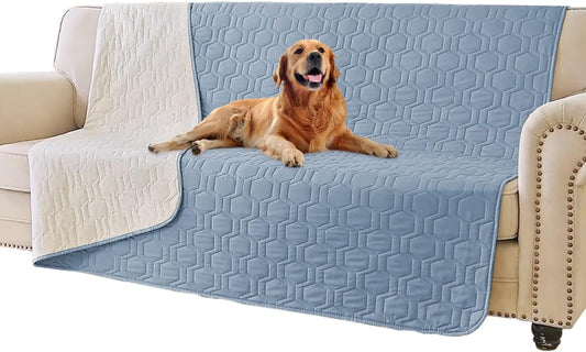 Waterproof and Anti-Slip Dog Bed Cover and Pet Blanket Sofa Pet Bed Mat ，Car Incontinence Mattress Protectors Furniture Couch Cover for Most Cats Dogs, Pets（68X82- Stoneblue）