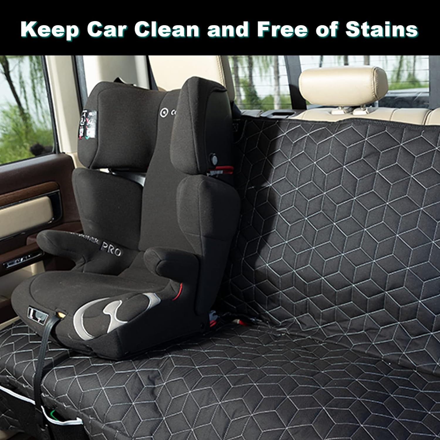 Dog Car Seat Cover for Trucks, Dog Seat Cover for Back Seat Protector F150 Ram 1500, Waterproof Dog Hammock for Truck with Mesh Window Heavy Duty Seat Cover for F-Series/Gmc Sierra/Silverado