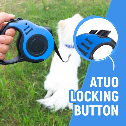 Retractable Dog Leash Automatic Telescopic Tractor Dog Tape, Pet Tape 10/16 FT Durable and Convenient, with Folding Bowl, Dispenser, Rubbish Bags, Suitable for Small and Medium Dogs