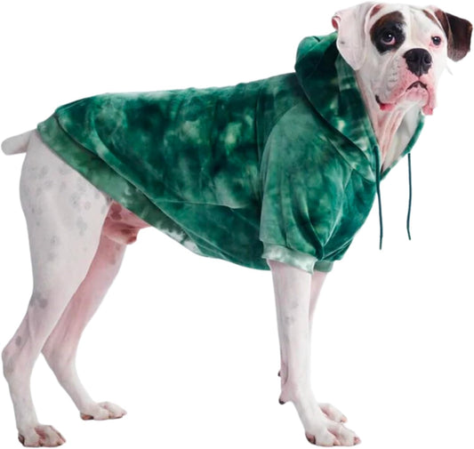 Spark Paws Dog Hoodie - Premium Quality, Buttery Soft, Superior Comfort and Fit, Calming Fleece Interior, Suitable for All Breeds -Green Skydye, 4XL