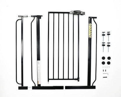Regalo Easy Step Extra Tall Walk Thru Baby Gate, Bonus Kit, Includes 4-Inch Extension Kit, 1 Pack of Pressure Mount Kit and Wall Mount Kit, Platinum
