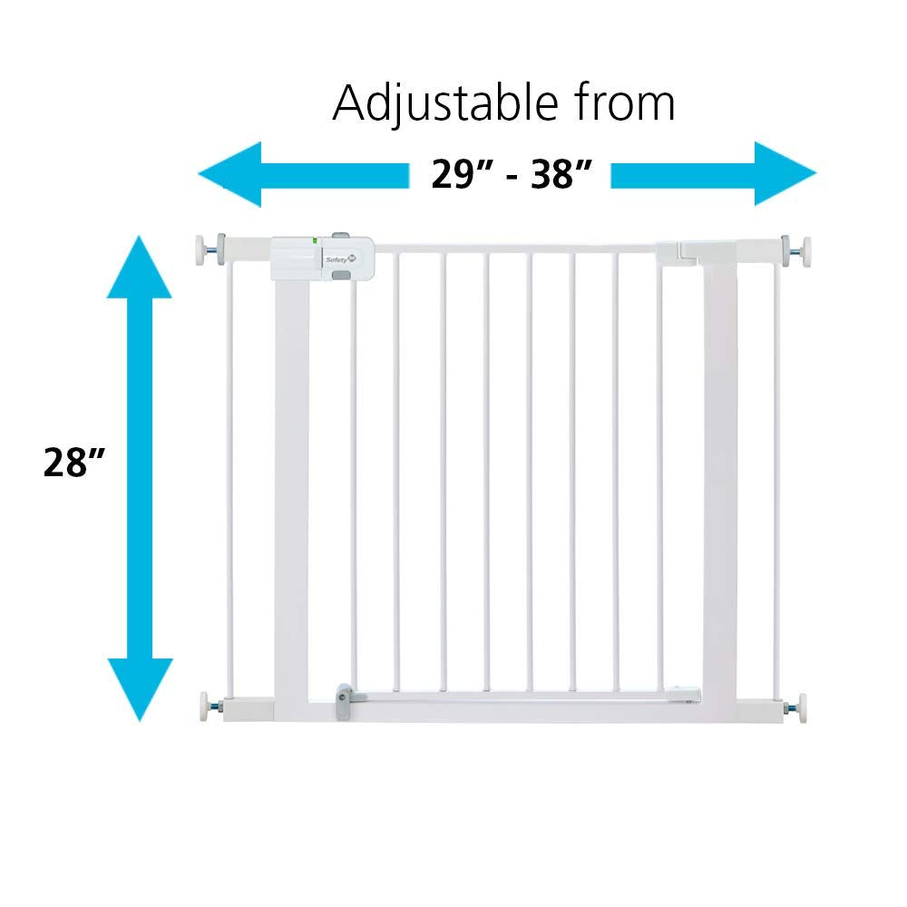 Safety 1St Extra Wide Baby Gate with Door: Premium Child Safety Gate, Extra Tall Baby Gate, Easy Installation, 36" Tall & Wide, Fits between 29" and 47"
