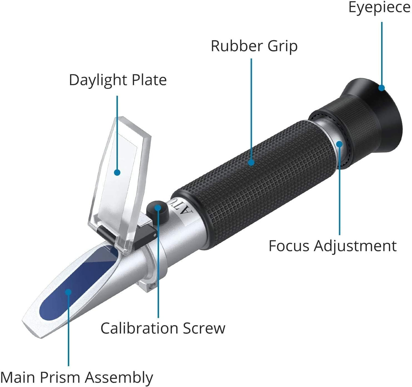 AUTOUTLET Salinity Refractometer Saltwater Aquarium for Seawater, Pool, Tank, Marine, Fishkeeping, 0-100PPT & 1.000-1.070 Salinity Tester with ATC Function Salinity Hydrometer Kit