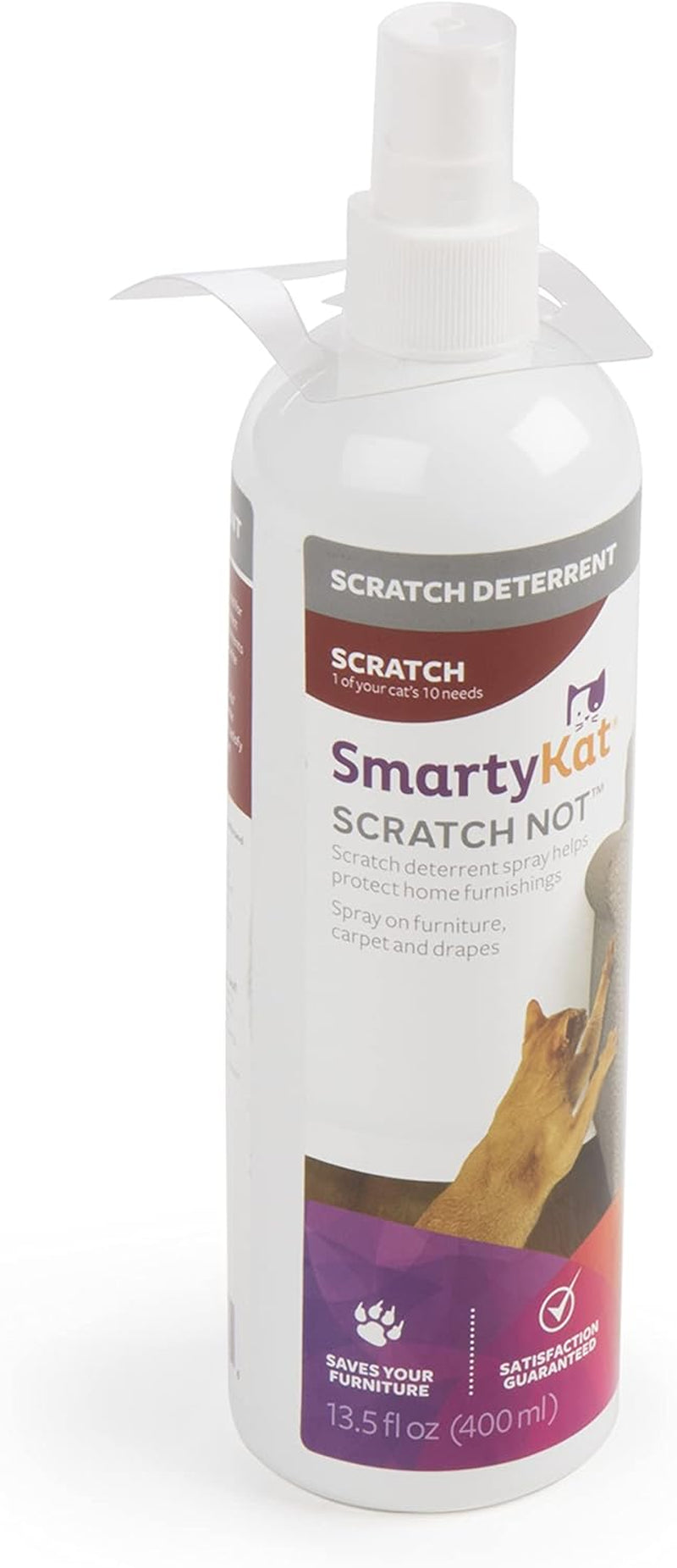 Smartykat Scratch Not Scratch Deterrent Tape for Cats, Easy to Apply & Remove - White