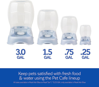 Petmate Pet Cafe Waterer Cat and Dog Water Dispenser 4 Sizes, Pearl White, Made in USA