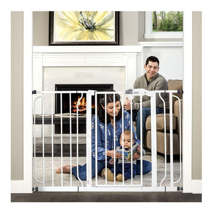 Regalo Easy Step 49-Inch Extra Wide Baby Gate, Includes 4-Inch and 12-Inch Extension Kit, Pressure Mount Kit and 4 Pack of Wall Mount Kit, 4 Count (Pack of 1)