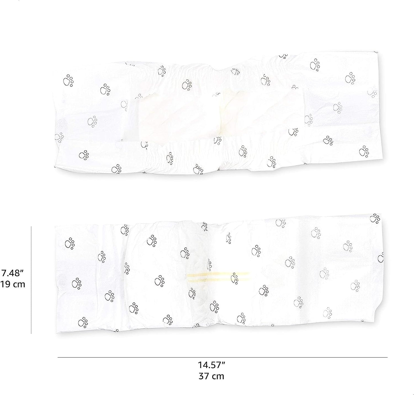 Amazon Basics Male Dog Wrap, Disposable Diapers, Large - Pack of 30, White