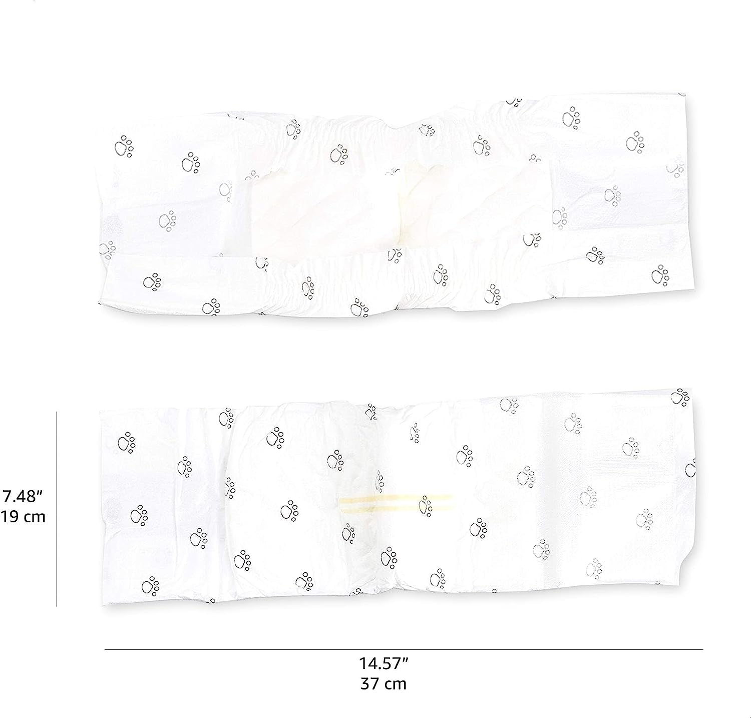 Amazon Basics Male Dog Wrap, Disposable Diapers, Large - Pack of 30, White