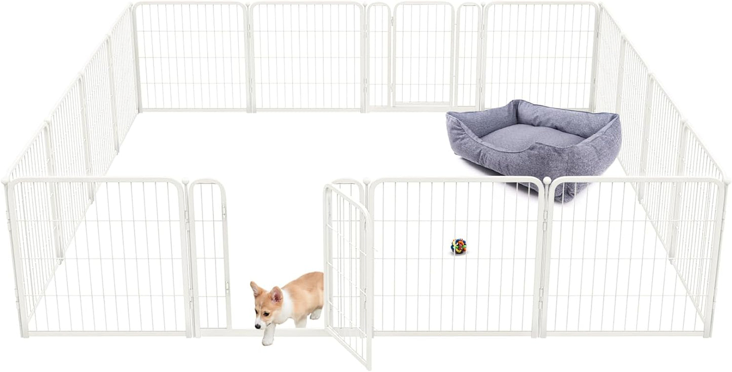 FXW Homeplus Dog Playpen Designed for Indoor Use, 24" Height for Puppy and Small Dogs, White│Patented