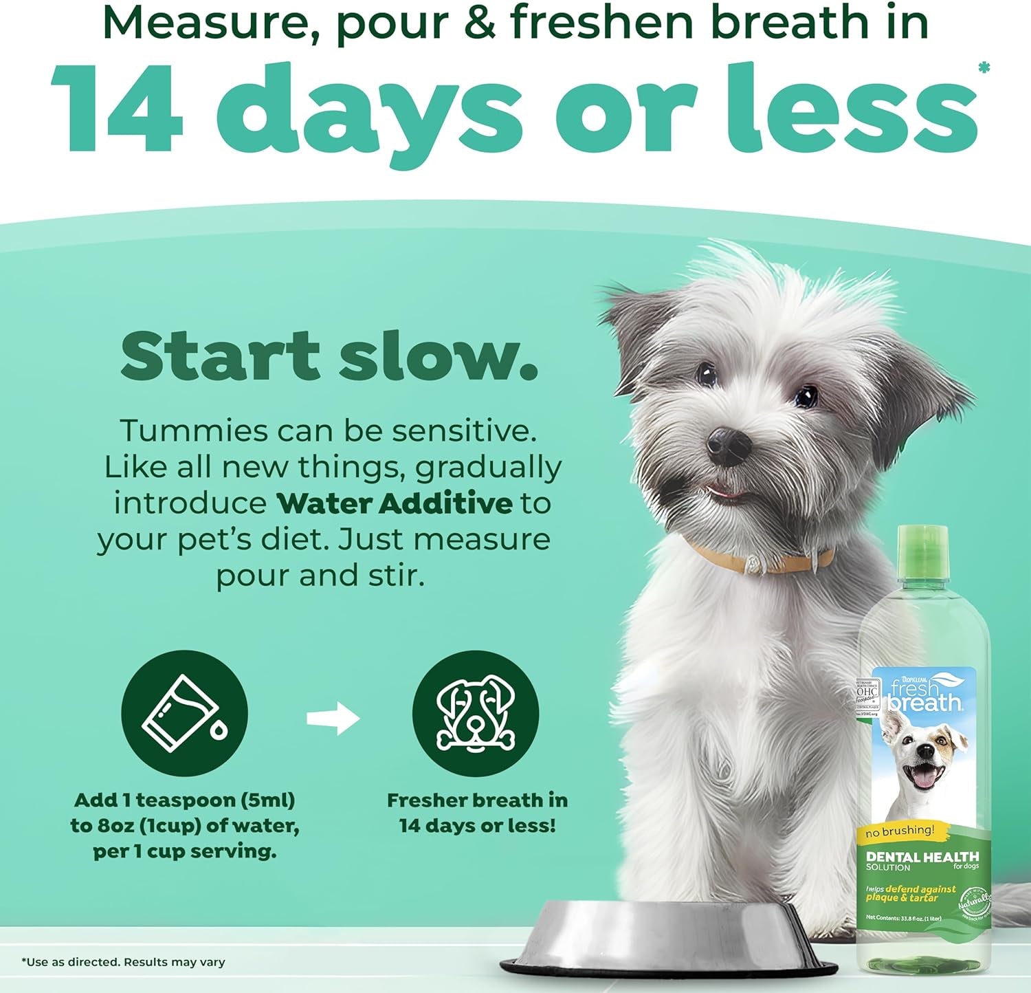 Tropiclean Fresh Breath for Puppies | Dog Oral Care Water Additive | Puppy Breath Freshener for Dental Health| Made in the USA | 16 Oz.