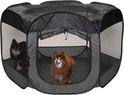 Furhaven Pop up Playpen Pet Tent Playground - Hunter Green, Medium