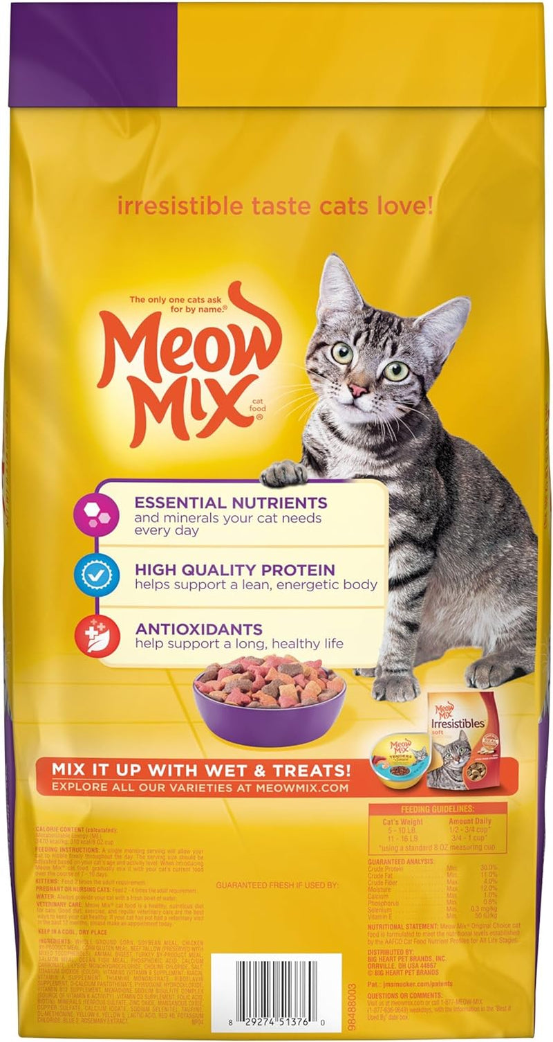 Meow Mix Original Choice Dry Cat Food, 3.15 Pound (Pack of 4), Complete & Balanced Nutrition