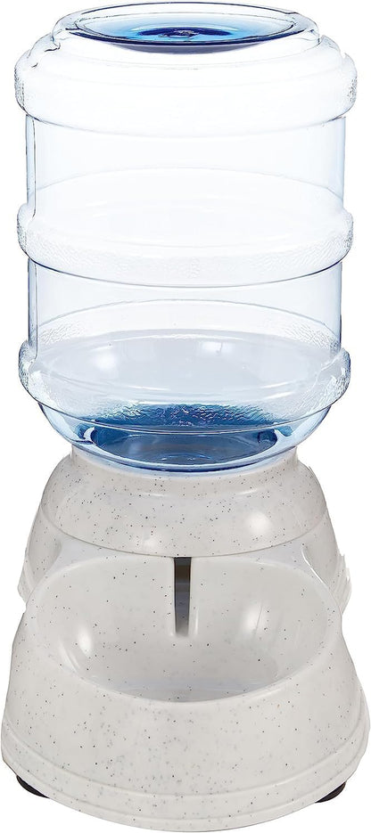 Amazon Basics Gravity Pet Waterer for Cat, Dog, Small, 1 Gallons Capacity, Gray