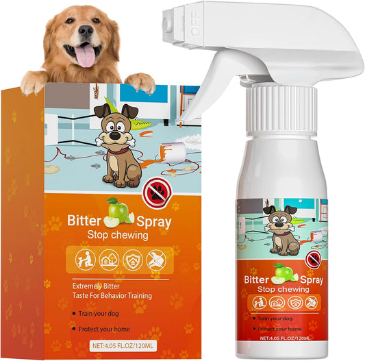 Bitter Apple Spray for Dogs to Stop Chewing, anti Chew Behavior Training Aid for Dogs and Cats, Bitter Yuck Spray for Dogs Prevent Chewing Licking of Bandages, Paws, Shoes, Fur and Furniture