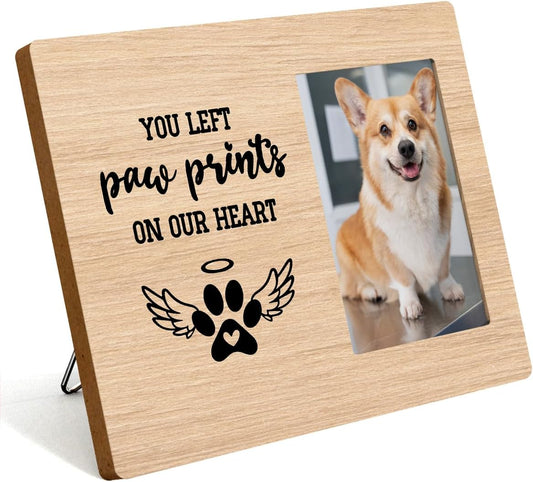 Pet Memorial Gifts for Dogs, Cat Memorial Gifts for Loss of Cat, Pet Loss Sympathy Gift Picture Frame, Pet Loss Gifts, Pet Remembrance Gift Dog Cat Memorial Photo Frame for Desk Shelf Table Room Decor