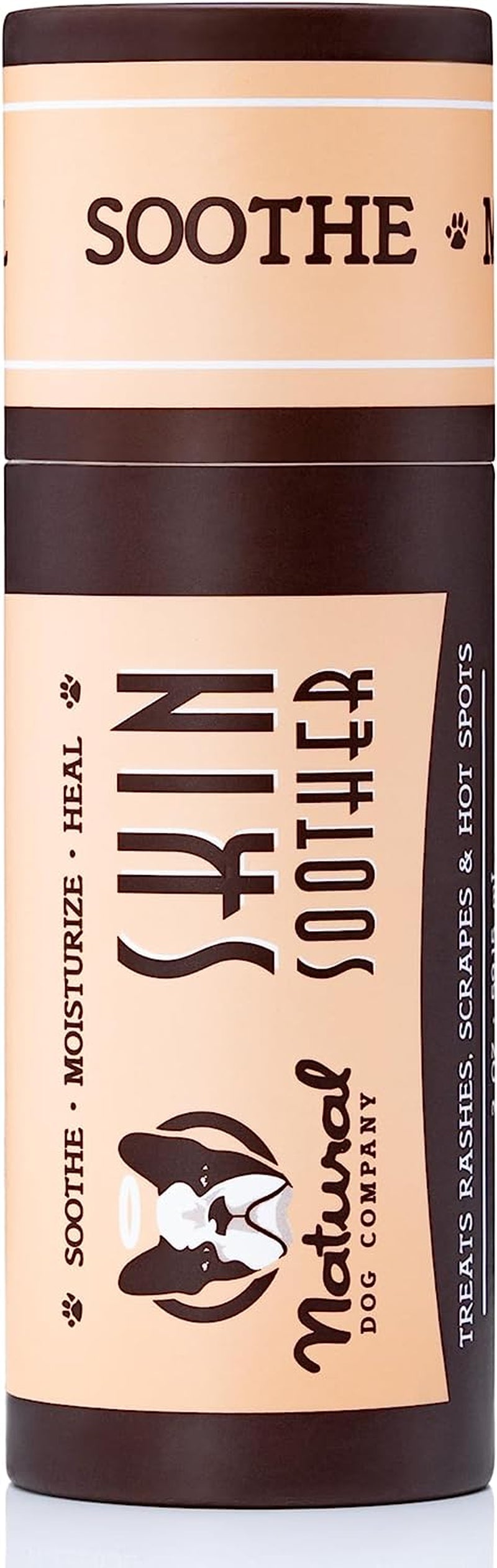 Natural Dog Company Skin Soother, 2 Oz. Stick, Allergy and Itch Relief for Dogs, Dog Moisturizer for Dry Skin, Dog Lotion, Ultimate Healing Balm, Dog Rash Cream