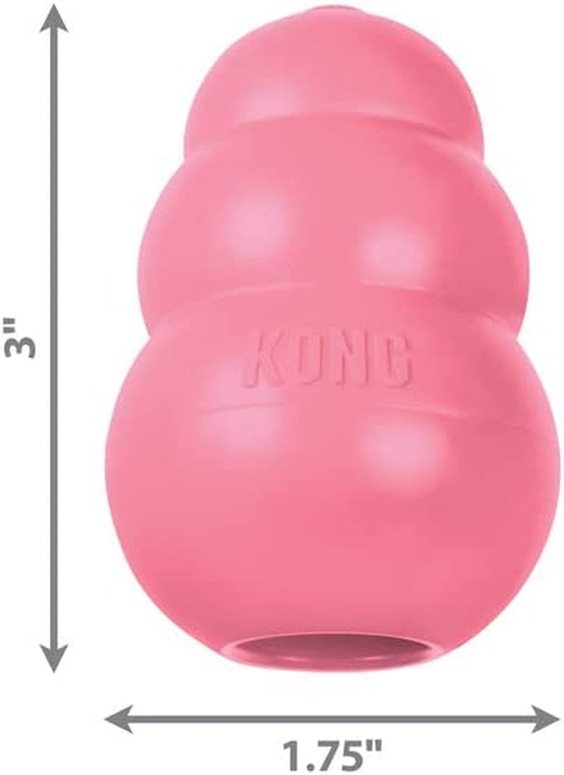 KONG Puppy - Natural Teething Rubber Chew Toy for Dogs - Stuffable Dog Toy for Extended Playtime - Chew & Fetch Toy for Puppies - for XS Puppies - Pink