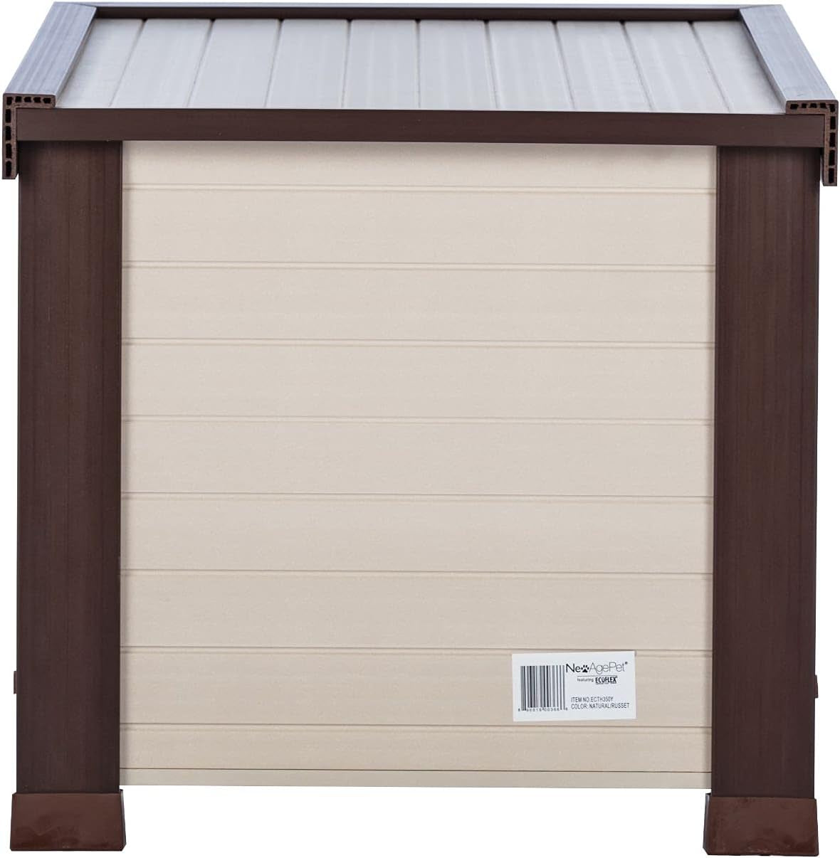 New Age Pet® ECOFLEX® Albany Outdoor Feral Cat House for Multiple Cats with Quick & Easy Assembly, 2 Vinyl Door Flaps Included, Moisture and Odor Resistant