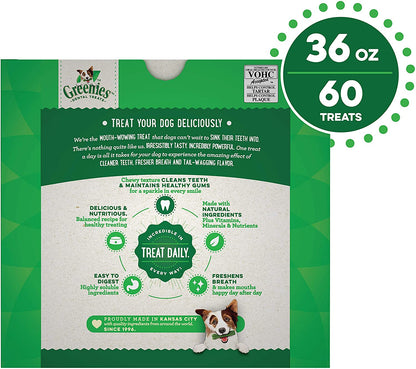 Greenies Original Petite Natural Dental Care Dog Treats, 36 oz. Pack (60 Treats)