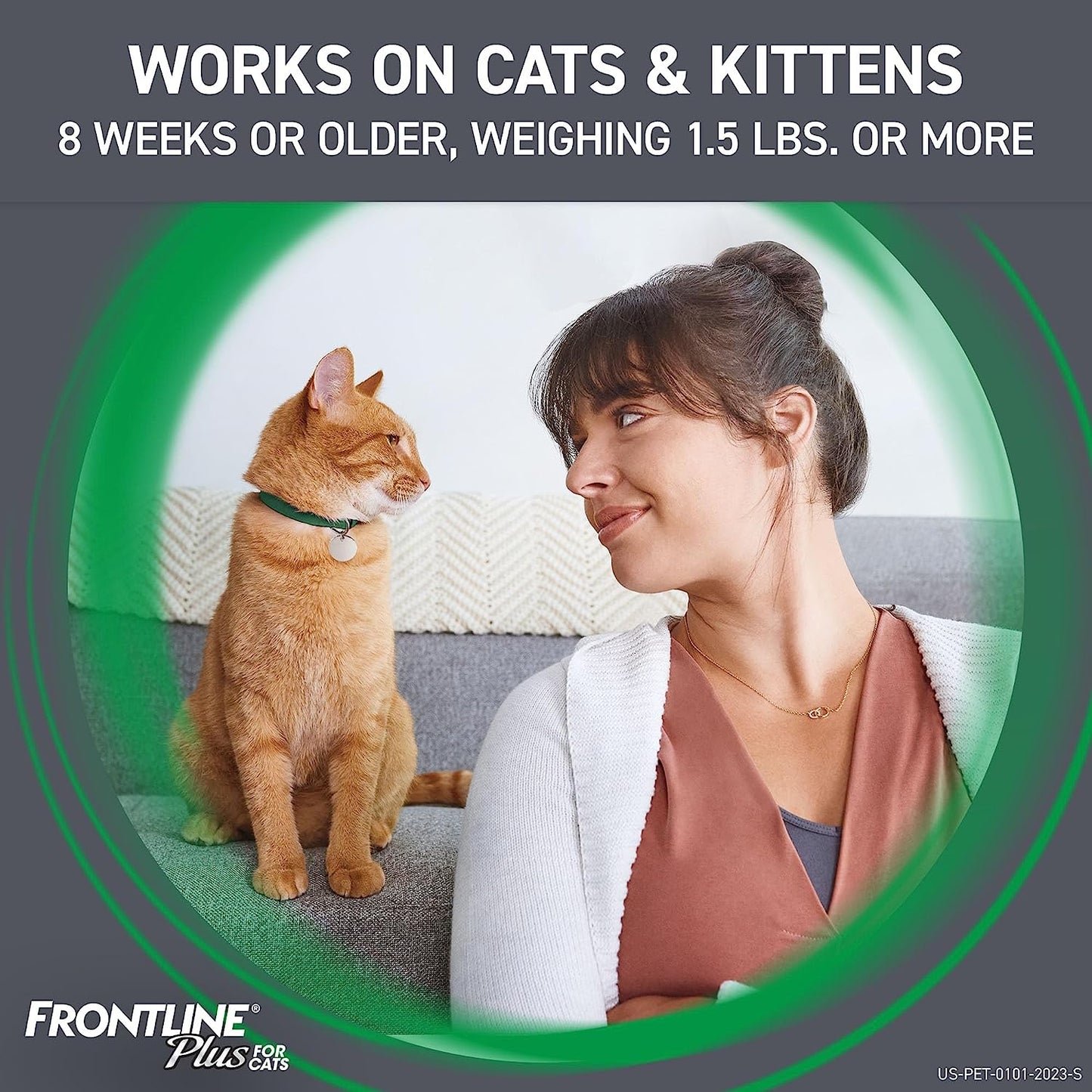 FRONTLINE plus Flea and Tick Treatment for Cats over 1.5 Lbs., 3 Treatments