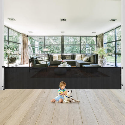 180 Inch Extra Wide Dog Gates for the House Extra Wide Retractable Dog Gate for Doorway Indoor Extra Long Baby Gate for Large Openings Retractable Baby Gate Outdoor Baby Gate for Deck Outdoor Dog Gate