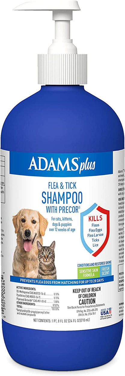 Adams plus Shampoo 12 Oz. + Flea & Tick Collar