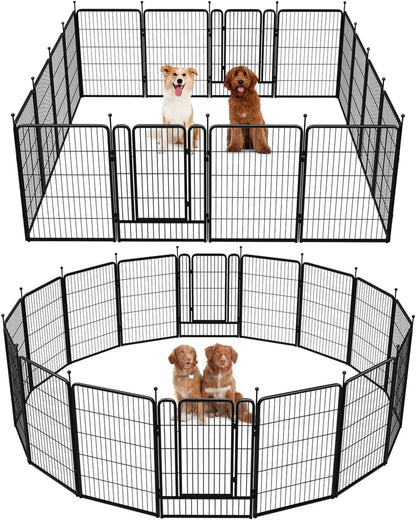 FXW Rollick Dog Playpen for Yard, RV Camping│Patented, 32 Inch 48 Panels