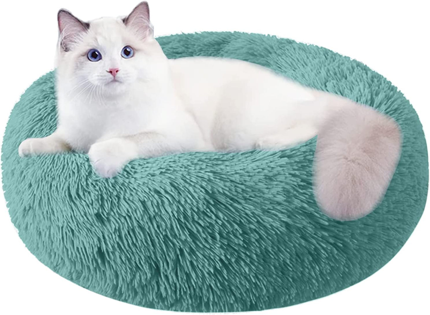 Nisrada Cat Beds for Indoor Cats,20 Inch Dog Bed for Small Melium Large Dogs, Washable-Round Pet Bed for Puppy and Kitten with Slip-Resistant Bottom