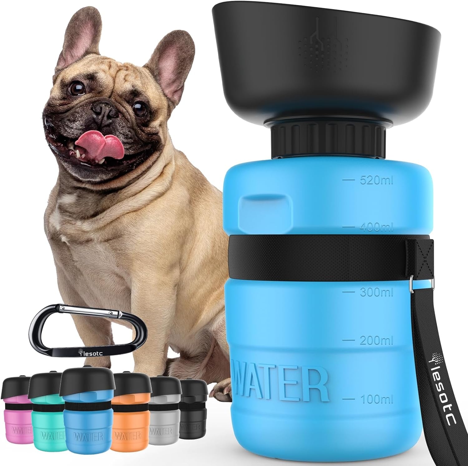 Dog Water Bottle, Portable Dog Water Dispenser, Dog Travel Water Bottle for Dogs, Squeeze Pet Water Bottle for Walking on the Go, Puppy Gift/Hiking Accessories, Dog Water Carrier Outdoor Bpa Free