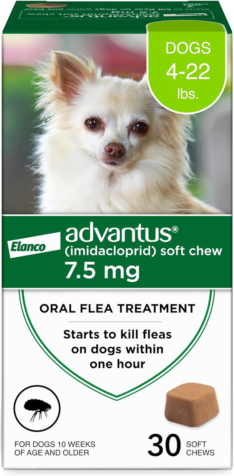 Dog Advantus Chewable Flea Treatment for Dogs 4 - 22 Lbs. | 30 Ct.